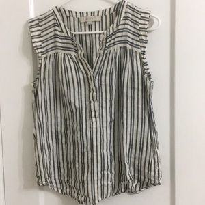 Striped linen blouse from Loft